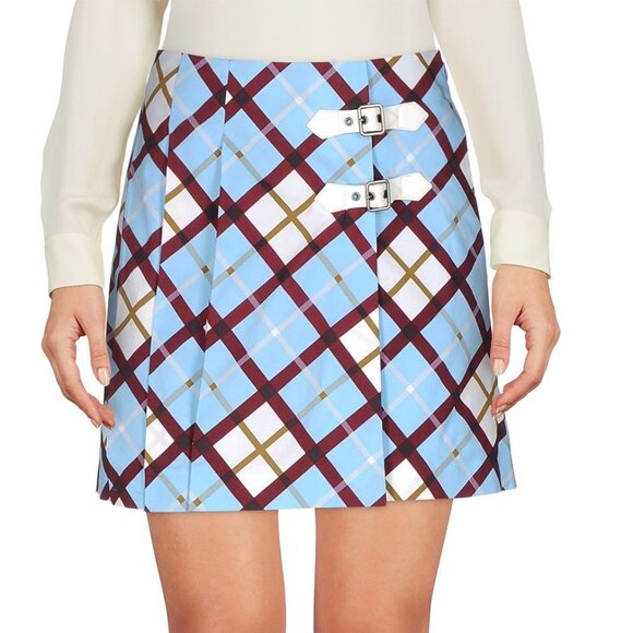Marc By Marc Jacobs Multi Color Pleated Stretch Poplin Skirt (size 4)